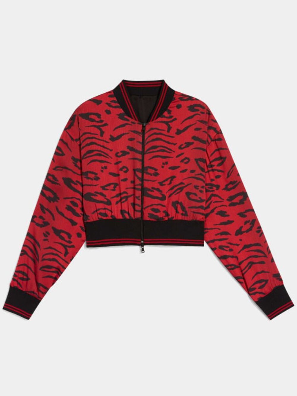 NWOT Dia & CO Printed Bomber Jacket Size XS Color Red Chetah. Original $248